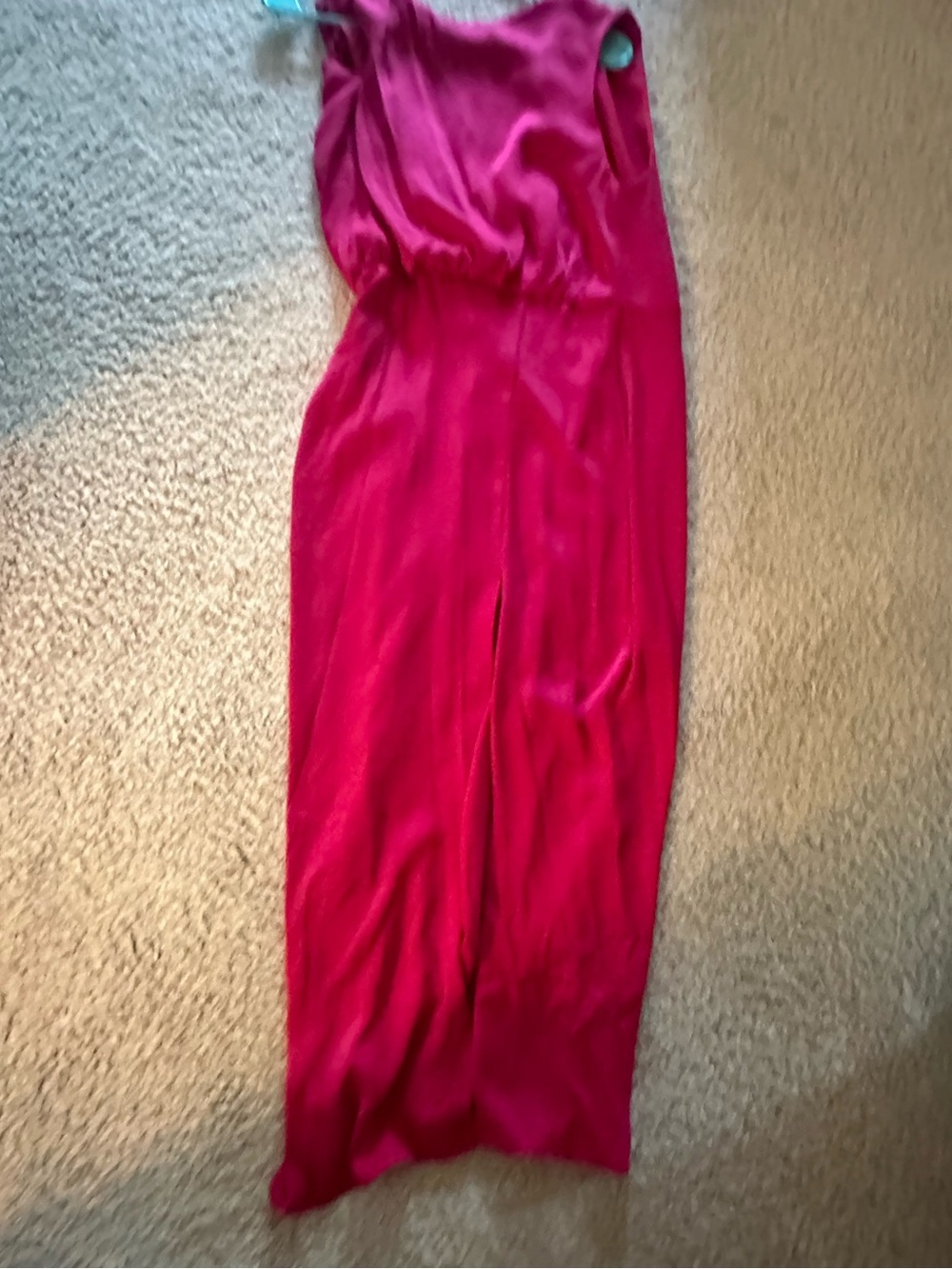 Hot Pink Sleeveless Maxi Dress